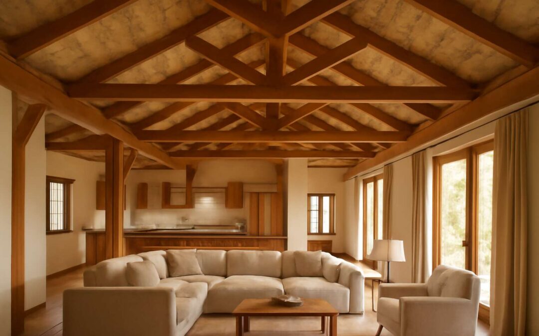 exposed truss ceiling insulation